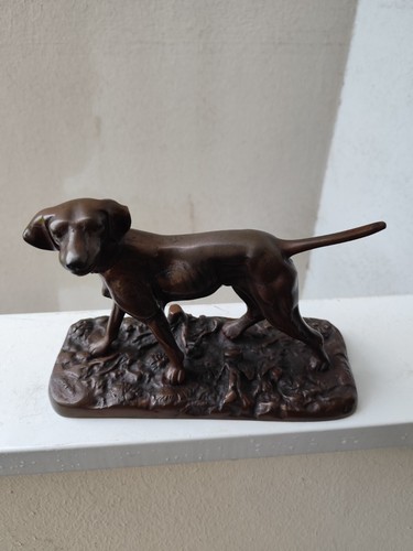 Sculpture bronze chien - sculpture, de