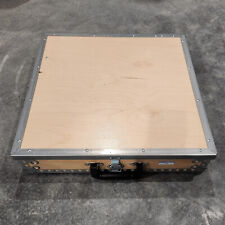 Latching Plywood Flight Case 19¼" x 19¼" x 4" Hinged Lid, Foam Lined, Steel Trim