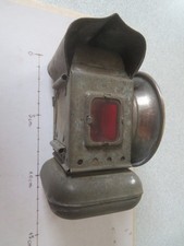 très ancien petit phare acétylène de vélo en fer blanc