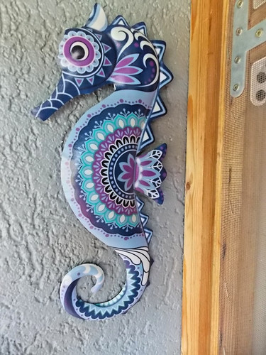 Hippocampe bleu métal - hippocampe,