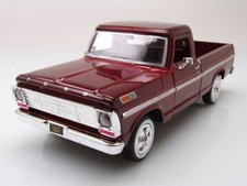 Ford F-100 Pick Up 1969 Rouge Foncé Modèle Réduit 1:24 MotorMax