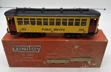 O gauge, trolley, passenger, Minitoys, Public Service #102 model train, rare