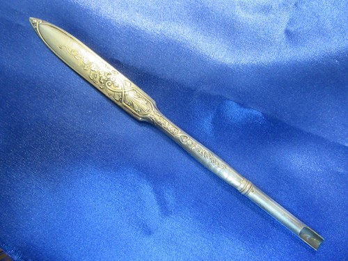 Ancien porte plume argent - plume,
