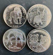 4 Medailles Coín National tokens  Souvenir PAIRI DAIZA  BELGIQUE