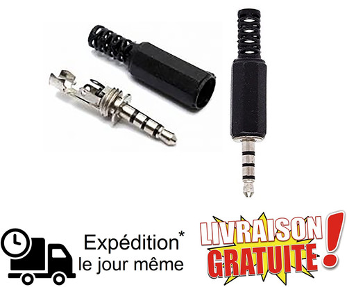 Prise jack 5mm pôles à - 3.5mm,