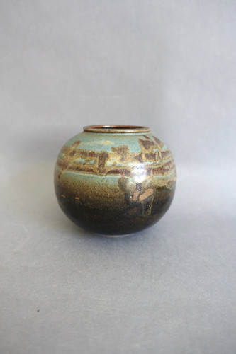 Vase boule grès émaillé - en,