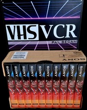 LOT 10 Cassettes Video VHS PREMIUM SONY 240 NEUVE SOUS BLISTER K7 MAGNÉTOSCOPE