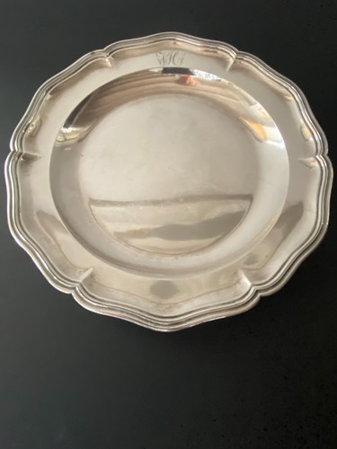 Plat circulaire creux argent