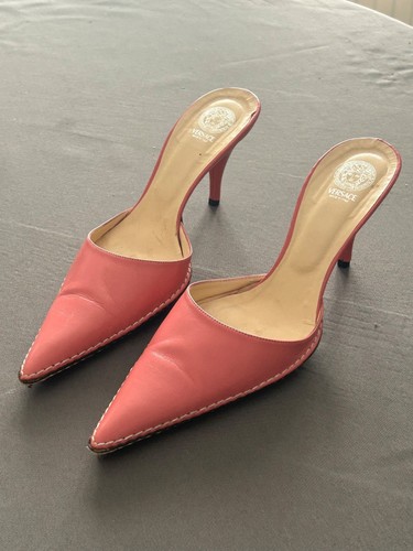 Mules vintage versace cuir - vintage,