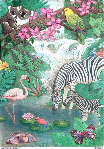 Carte postale animaux art - animaux,