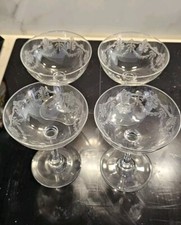 4 Coupes A Champagne Cristal De BACCARAT Modèle BEAUHARNAIS Parfait Etat Crystal