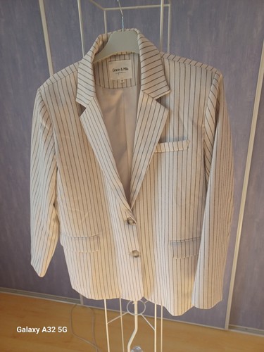 Veste blazer saison beige - veste, mi-saison