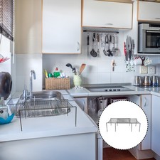  Crémaillère Etagere Étagère De Rangement Cuisine D'organisateur Métal