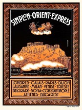 TRAIN SIMPLON Orient Express Rf001 - POSTER HQ 45x60cm d'une AFFICHE VINTAGE