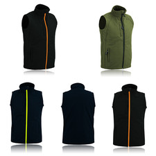 Mens Full Zip Pockets Body Warmer Jacket Gilet Sleeveless Work Wear Fleece Lined