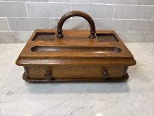 Wooden Desk Tidy Ink Box Well Wooden With Draw Oak