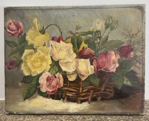 Panier roses jaunes - jaunes,