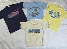 Vintage Boy's Travel Souvenir 4 T-Shirts Phoenix Galveston Ozarks Pomme de Terre