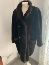 Vintage Chocolate Brown Fake Fur Fake Jacket