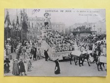 Old postcard 1910 NICE CARNIVAL in party animated DISGUISE CHARI Master of Light