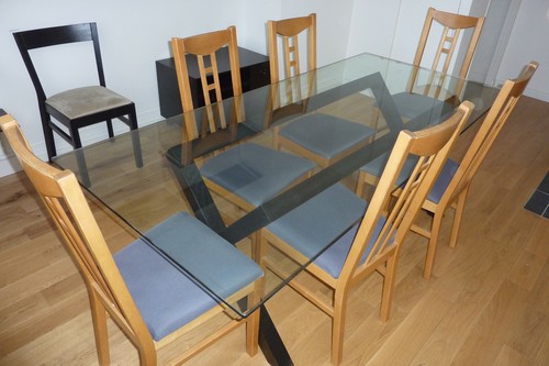 Belle grande table verre - grande,