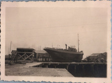 France, Le Havre, shipyard, vintage print, ca.1930 silver print 