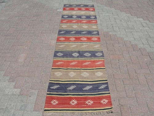 Tapis rayé runner kilim - runner,