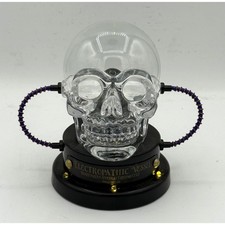 7.5 Inch Electropathic Vessel LED Light Up Plasma Ball Skull Steampunk