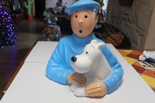 Tintin hergé sculpture - hergé,