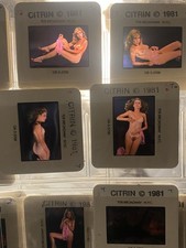 28 VTG 1980's CITRIN Color Photo 35mm Slides Nude Blonde Pink Glamour Model