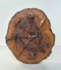 Plaque rondelle sculptée en