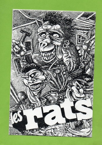 Les rats carte postale - postale, noir