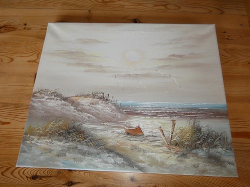 Peinture huile toile signée - huile,