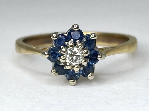 Bague fleur vintage 18ct - 18ct, or