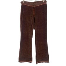 Vintage Bebe Flare leg Corduroy Track Pants Brown Size Medium