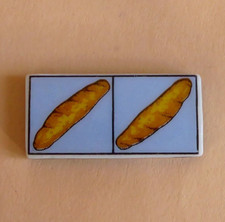 Fève Les Dominos Bakery Pastry - 2005 - Domino Double Baguette Bread