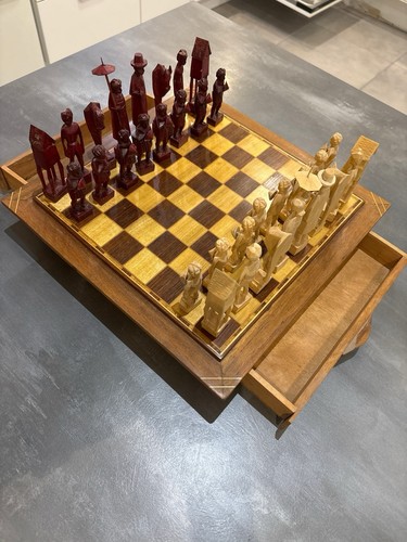 Jeu échecs vintage bois - vintage,
