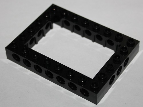 Lego technic black brick - black, 6x8