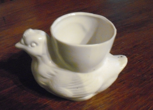 Ancien coquetier faïence en - coquetier,