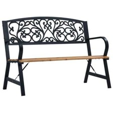 Bois Banc de Jardin 120 cm Patio Terrasse Extérieur Arrière-cour Parc vidaXL