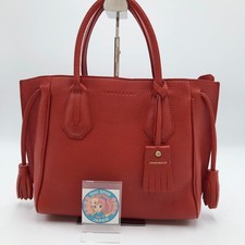 Longchamp Penelope handbag in grained leather in deep orange Women From JAPAN