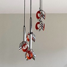 Suspension cascade en acier inox lustre 1970 Raak LAMP-7530