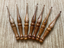 Wooden Ergonomic Crochet Handmade, choice of 7 sizes