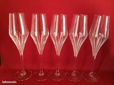5 flûtes verres Cristal