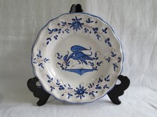 assiette creuse faïence martres tolosane,décor à l'ibis