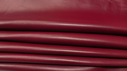 Véritable cuir agneau - cuir, rouge