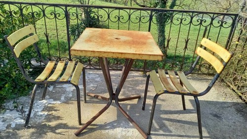 Chaises table fer - 2,