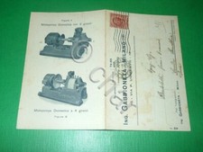 Double postcard Advertising Milan - Motor pumps Ing. Gabbioneta 1928.
