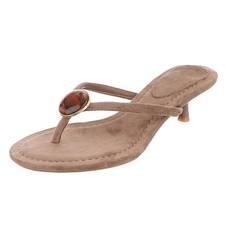 Paire de tongs marron pour