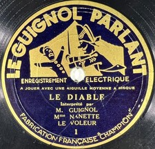 M. Guignol : Le diable / La leçon de maintien RARE 78 RPM LE GUIGNOL PARLANT
